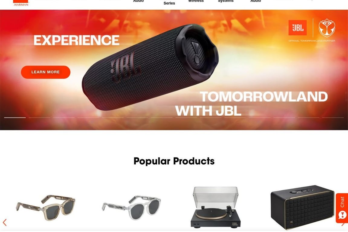 Harman homepage