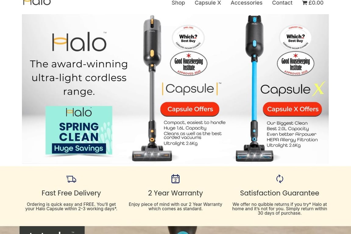 Capsule Clean homepage