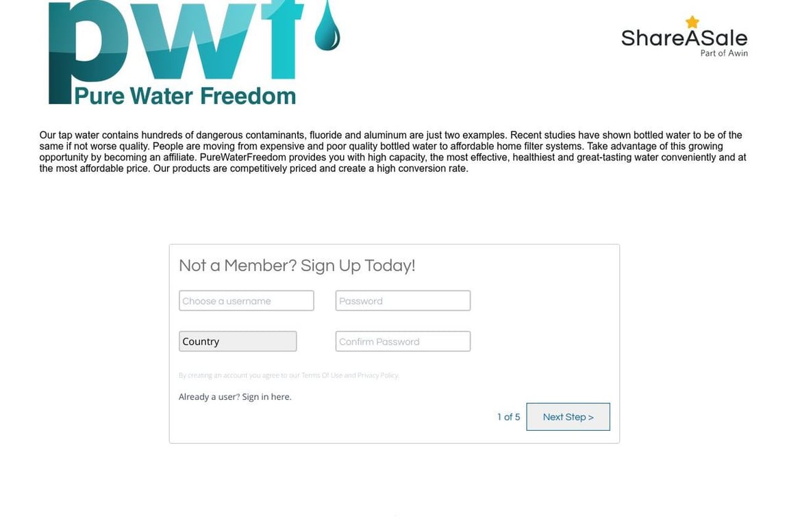 Pure Water Freedom Affiliate Program Everything You Need to Know (2024)