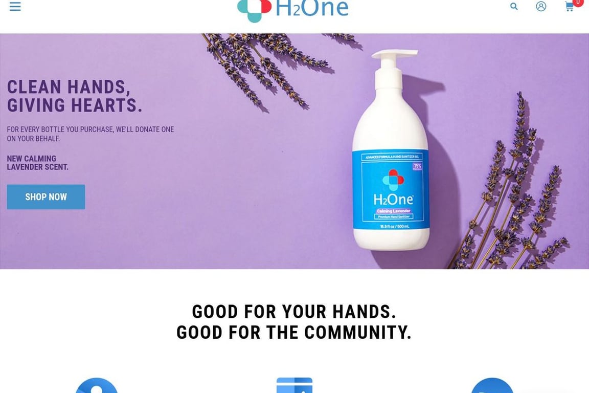 H2One homepage