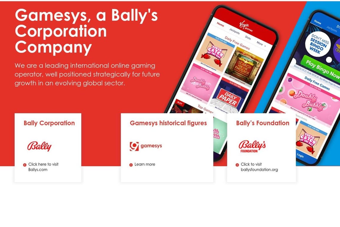 Gamesys homepage