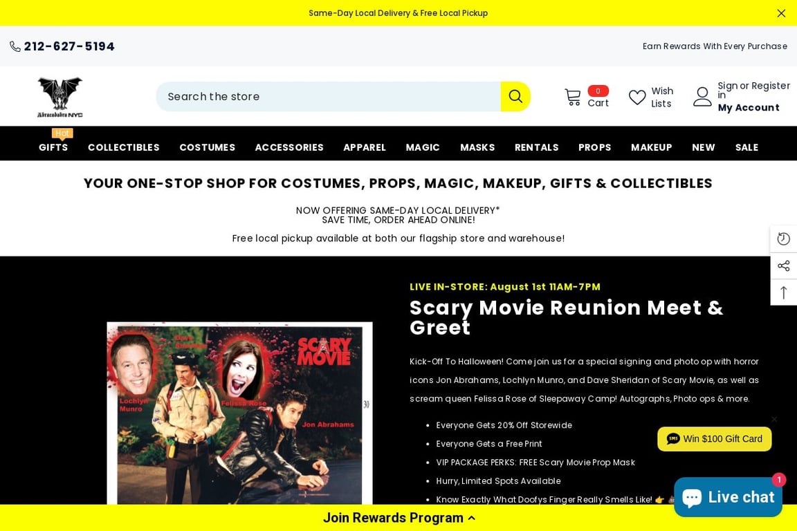 Abracadabra NYC homepage