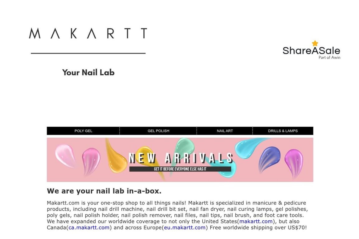 Makartt affiliate program signup page