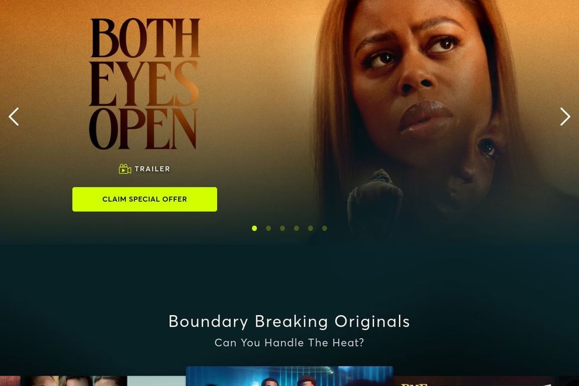 Starz homepage