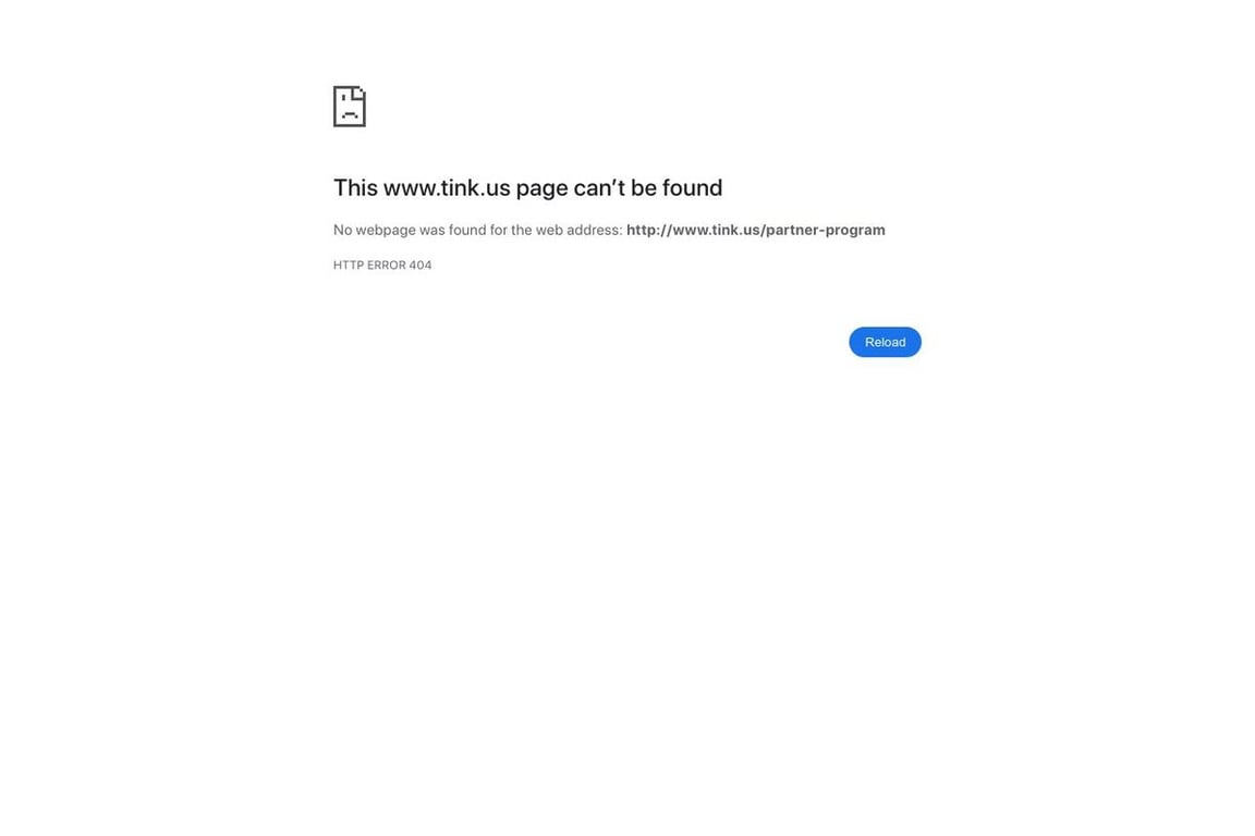 Tink.us affiliate program signup page