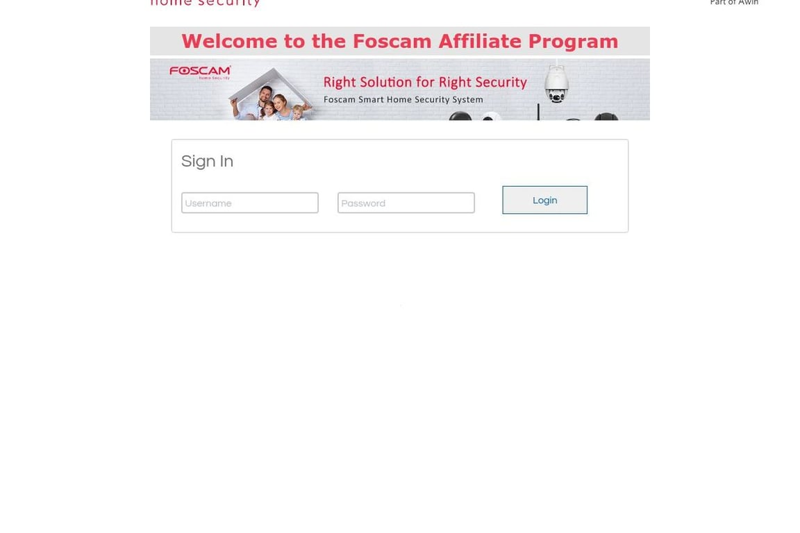 Foscam Mall affiliate program signup page