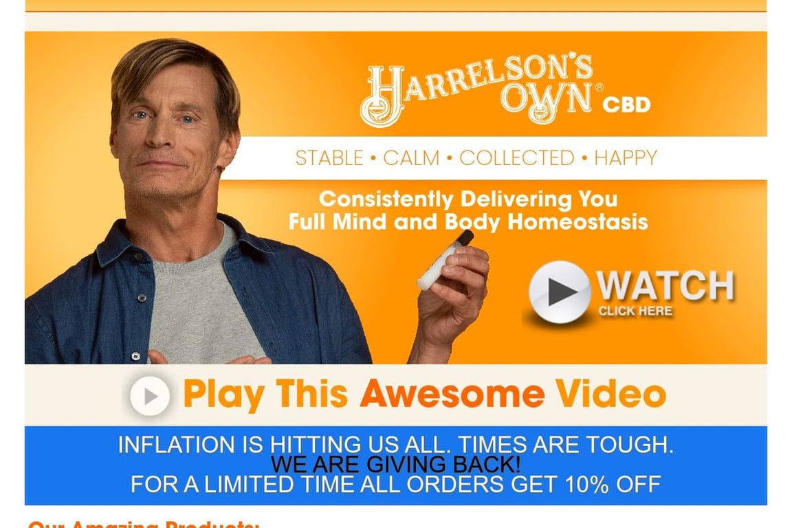 Harrelson’s Own CBD homepage