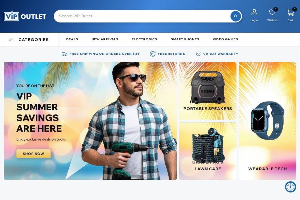 VIP OUTLET homepage