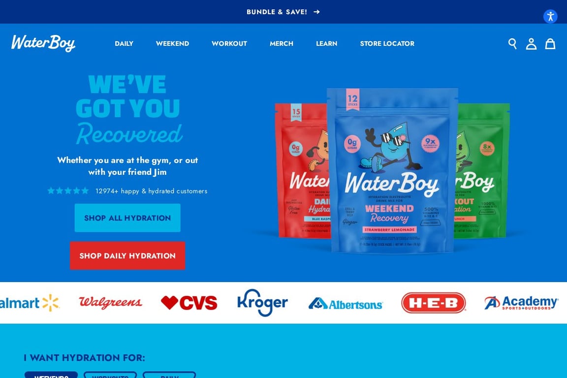 WaterBoy homepage