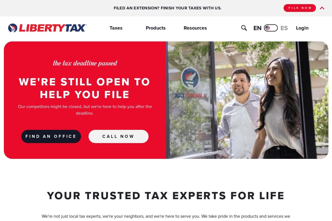 LibertyTax homepage