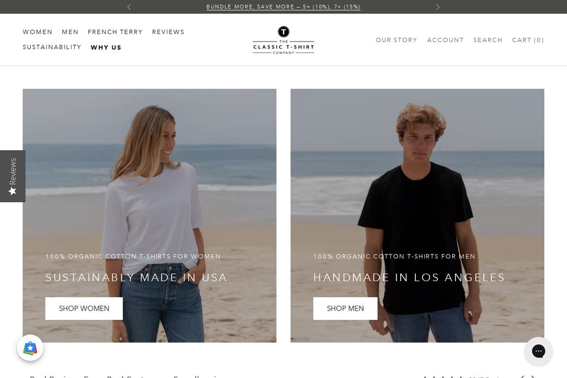 The Classic T Shirt Company homepage