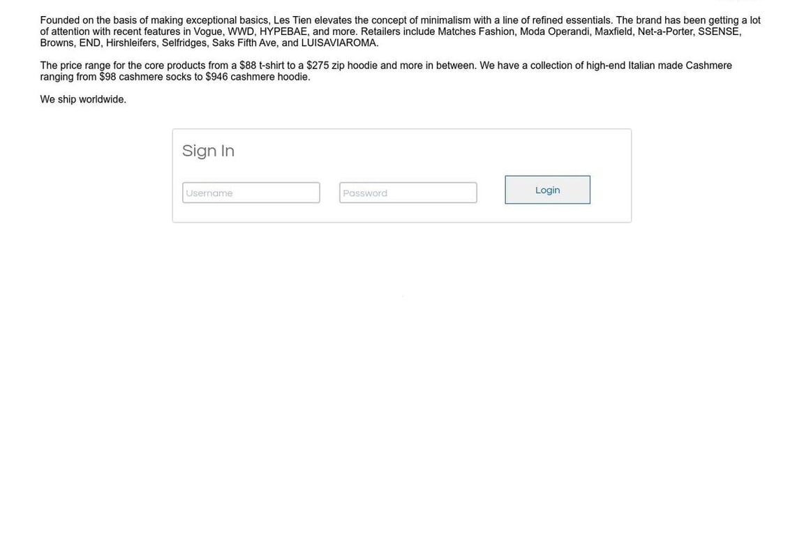 Les Tien affiliate program signup page