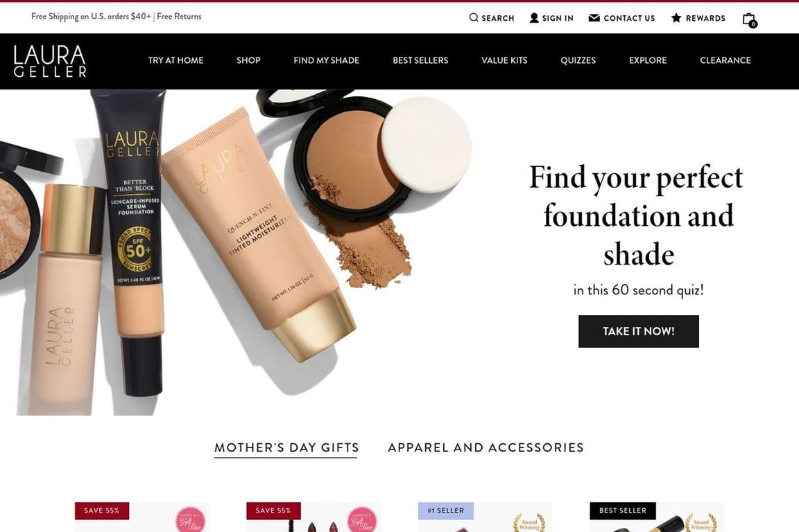Laura Geller homepage
