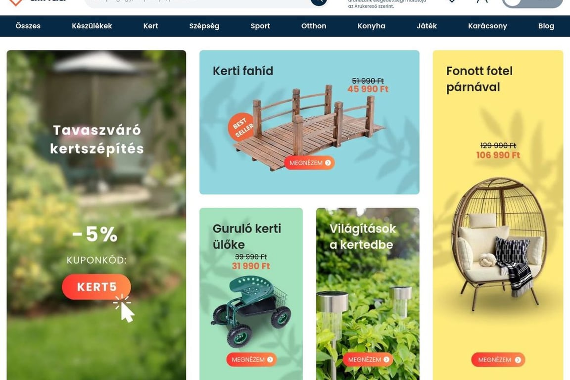 Alinda homepage