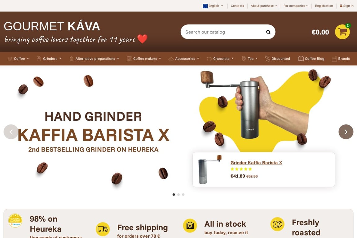 Gourmetkava homepage