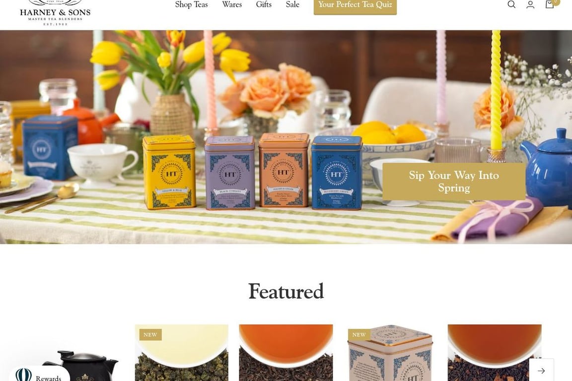 Harney & Sons homepage