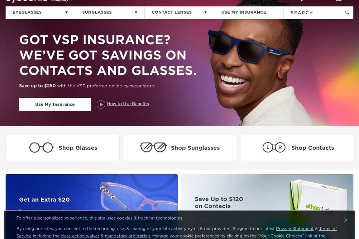 Eyeconic homepage