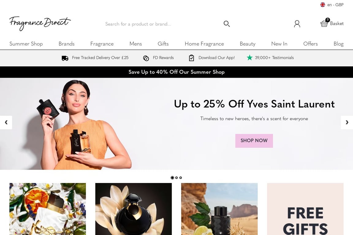 Fragrance Direct homepage