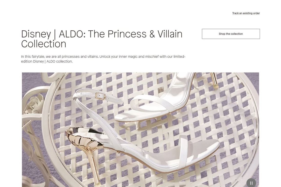 Aldo USA homepage