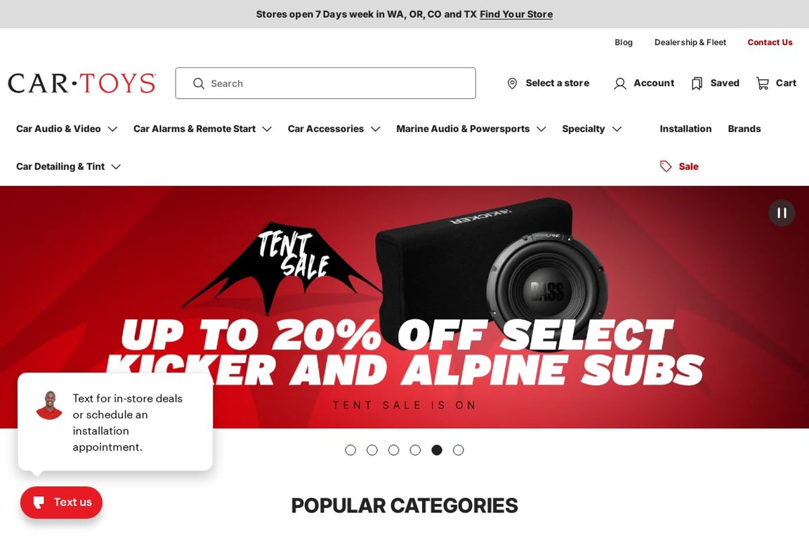 Car Toys homepage