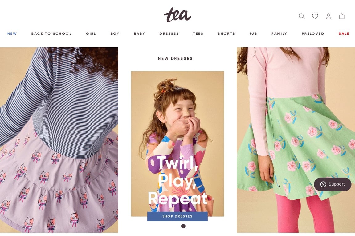 Tea Collection homepage