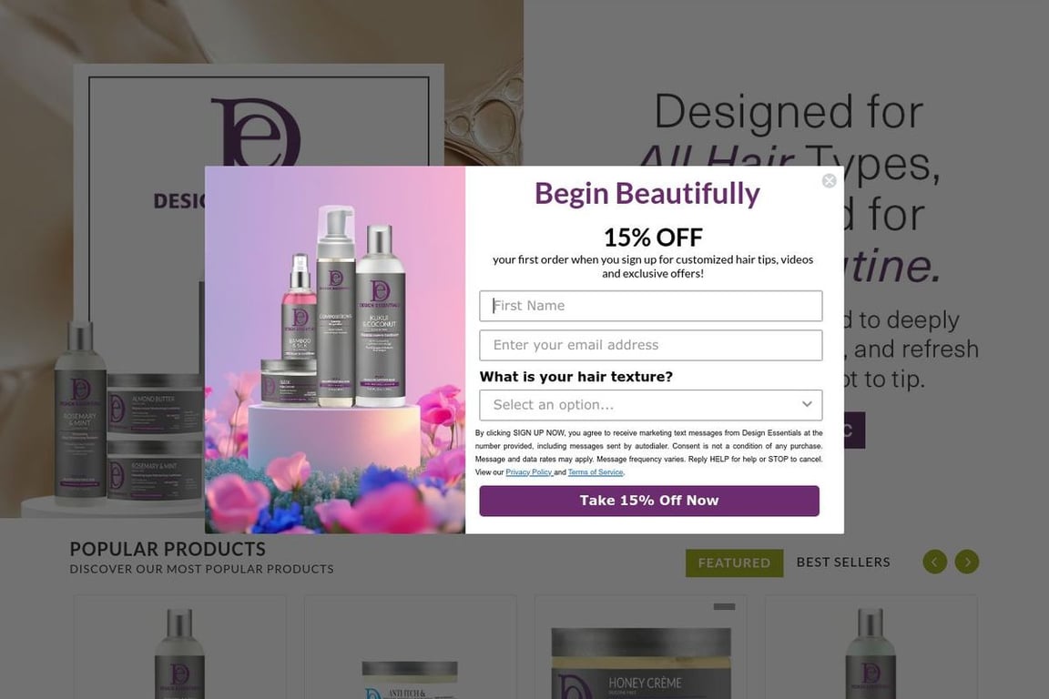 Design Essentials Preferred homepage