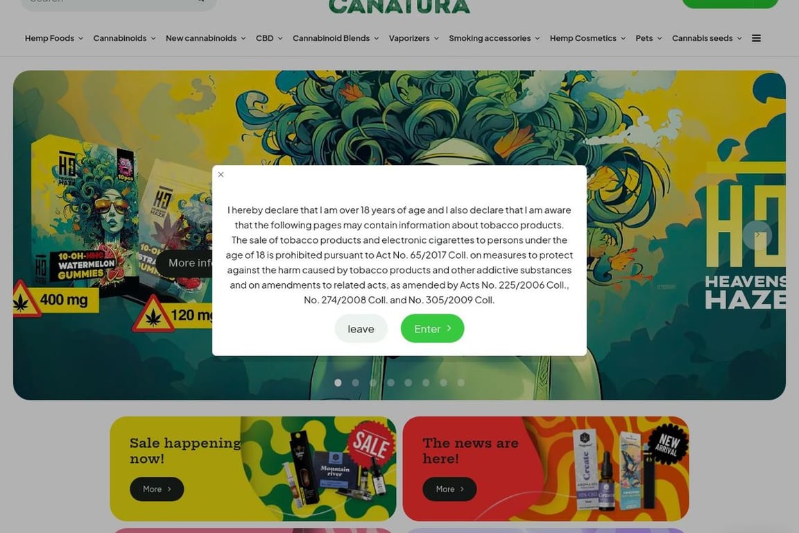 Canatura homepage