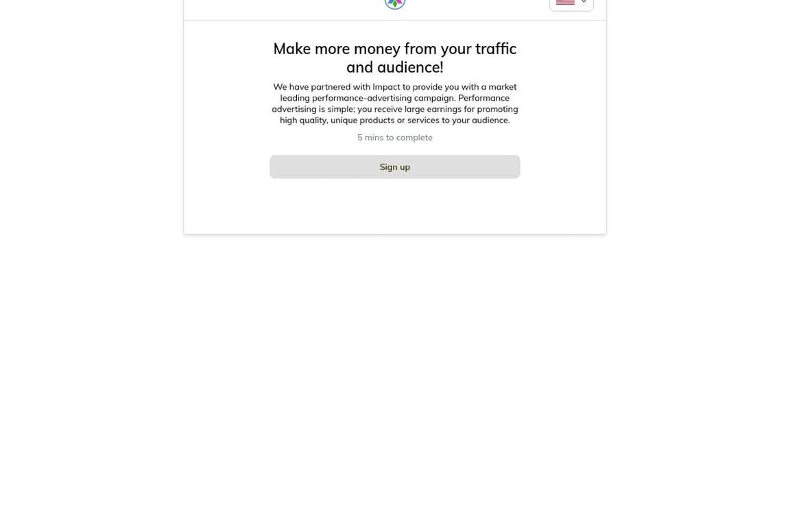 Nektony affiliate program signup page