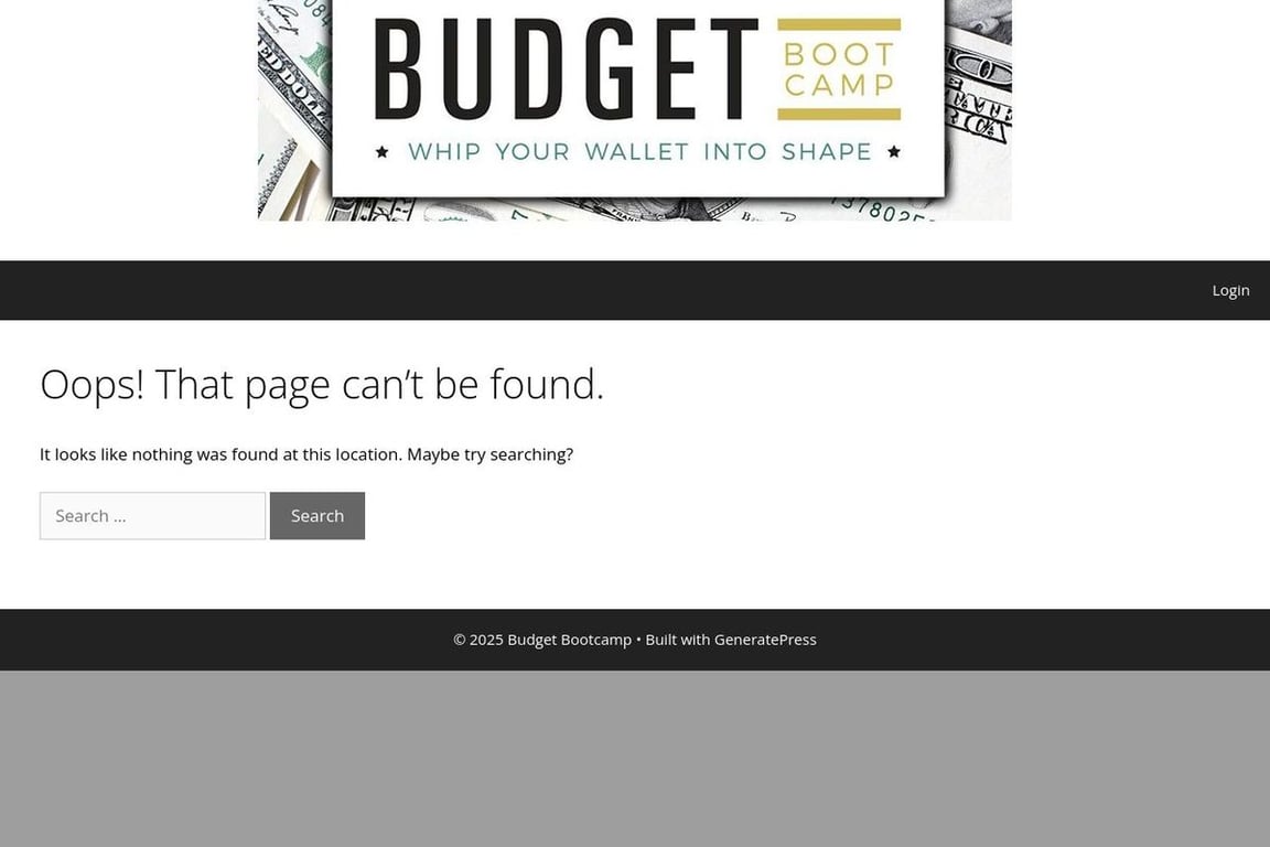 Budget Boot Camp affiliate program signup page