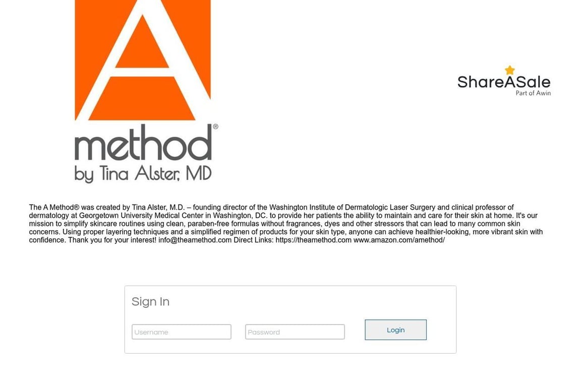 The A Method LLC affiliate program signup page