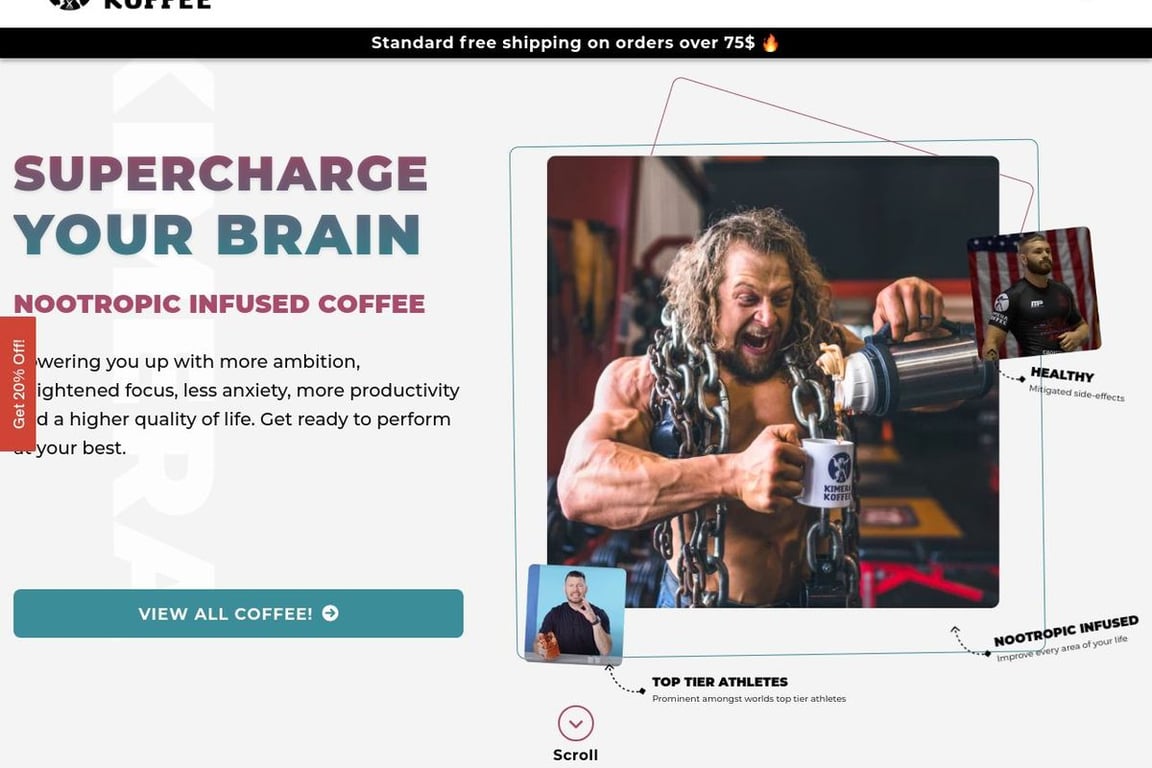 Kimera Koffee homepage