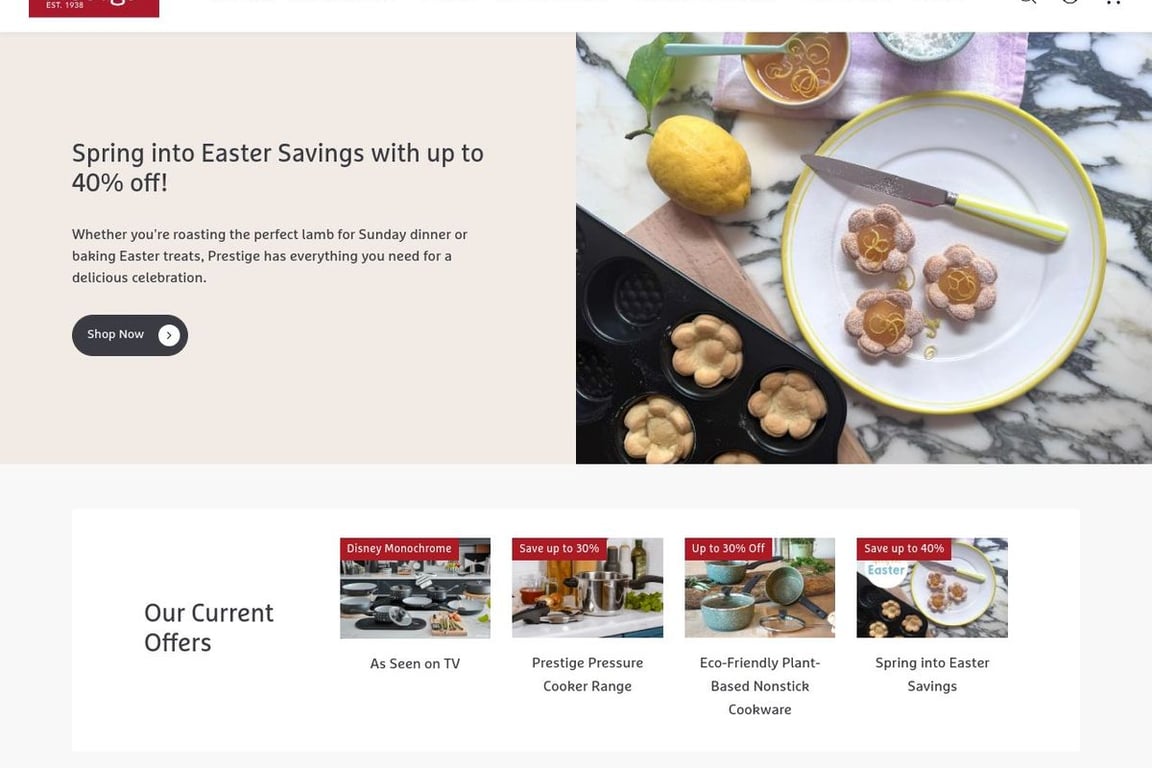 Prestige homepage