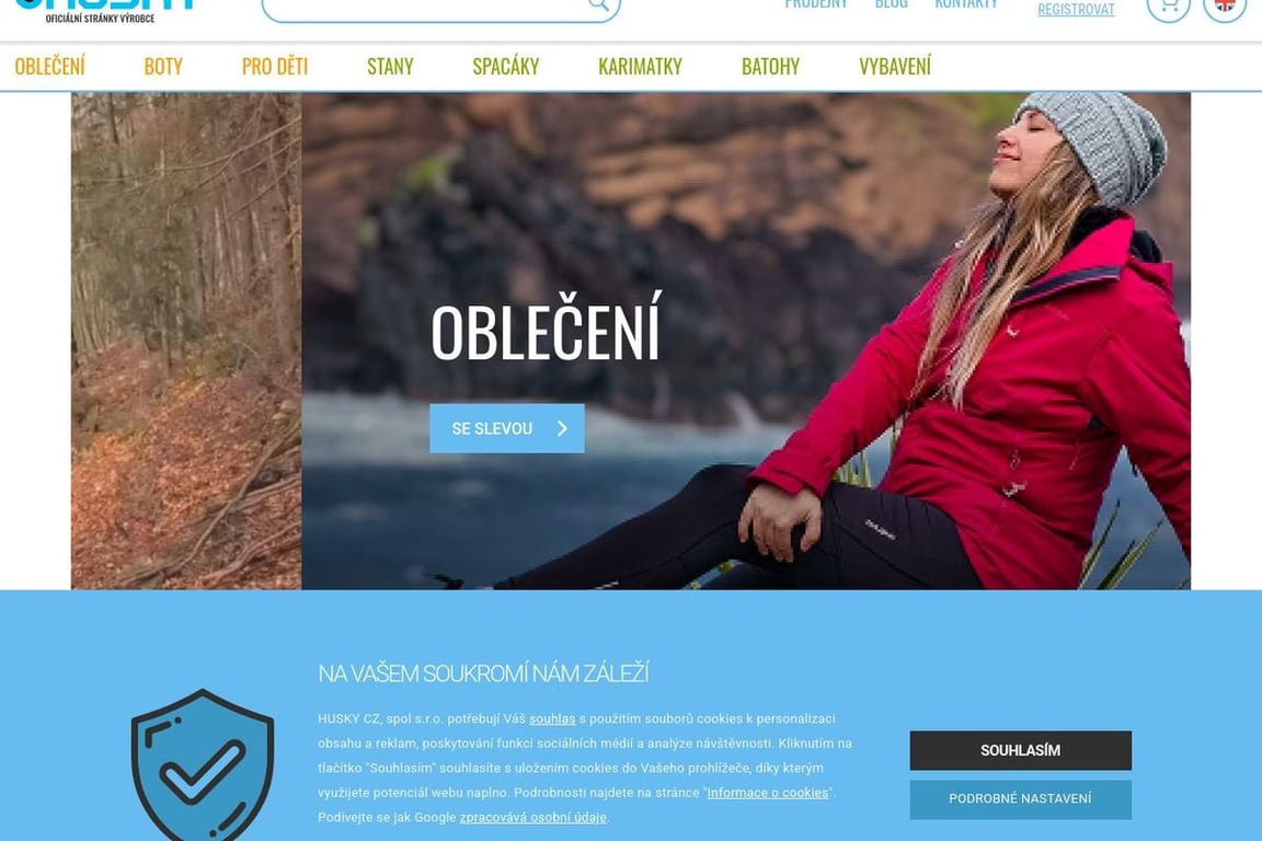Husky cz/sk homepage