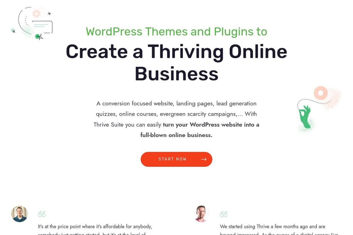 Thrive Themes homepage