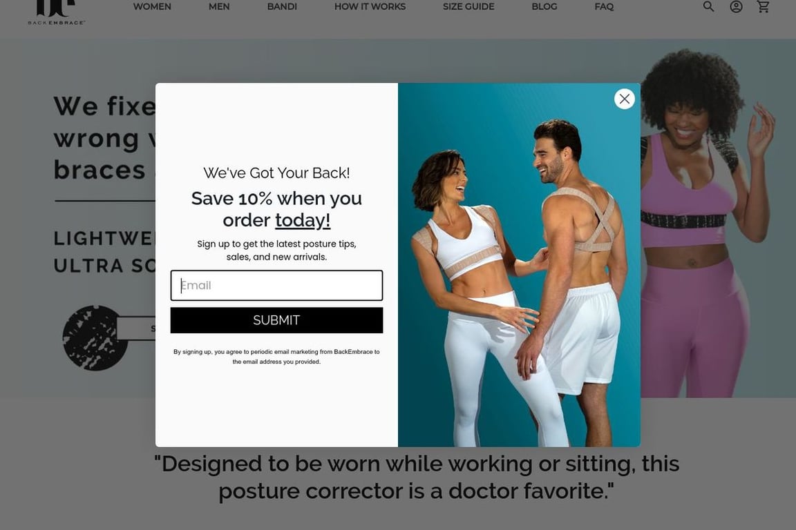 BackEmbrace homepage