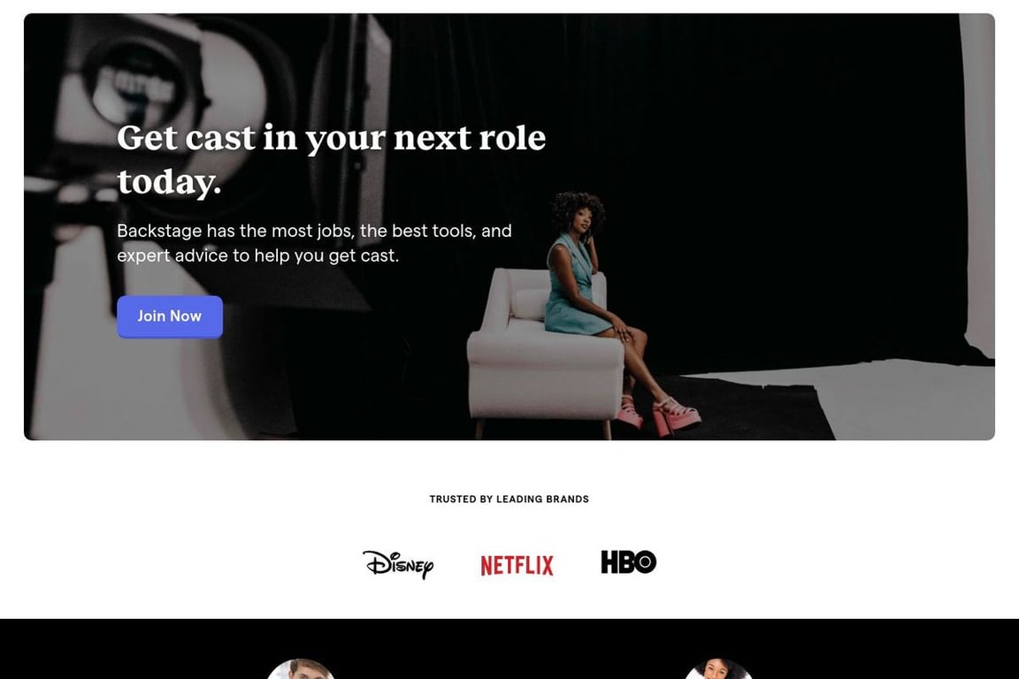 Back Stage homepage
