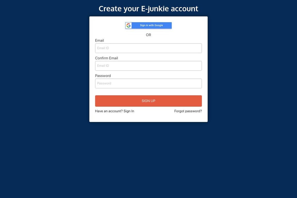 Organize Yourself Skinny affiliate program signup page