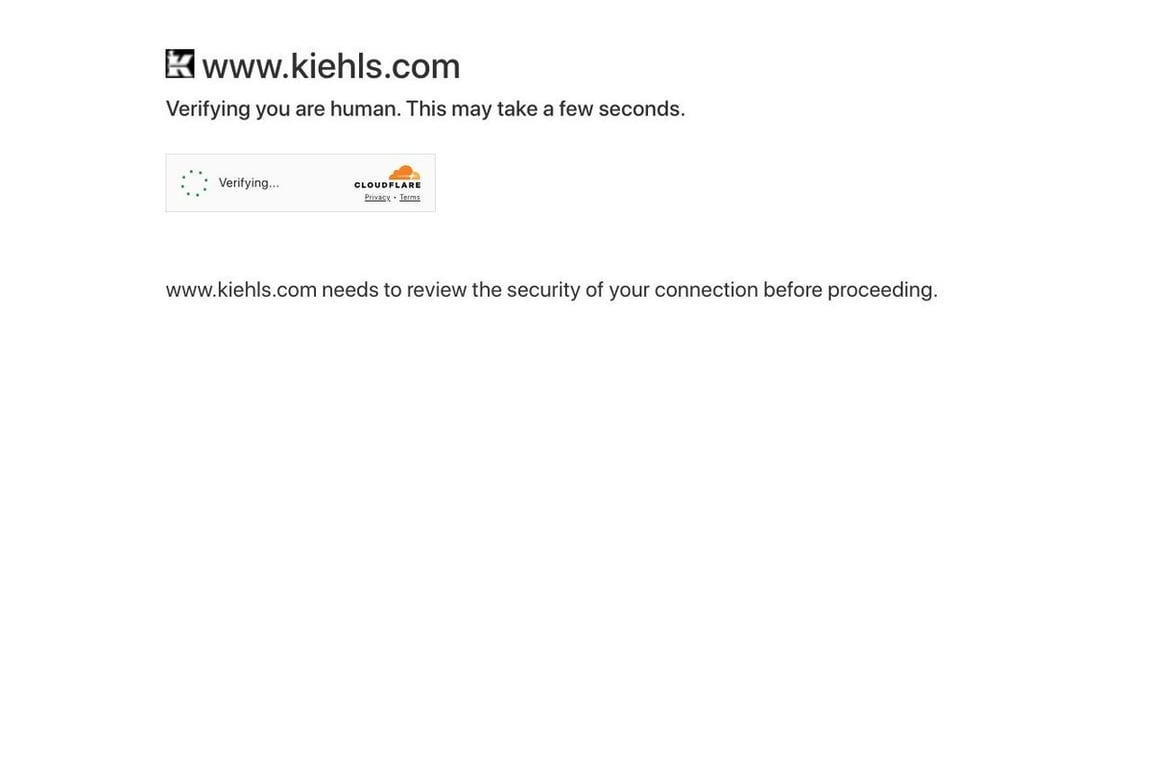Kiehls Luxury Products homepage