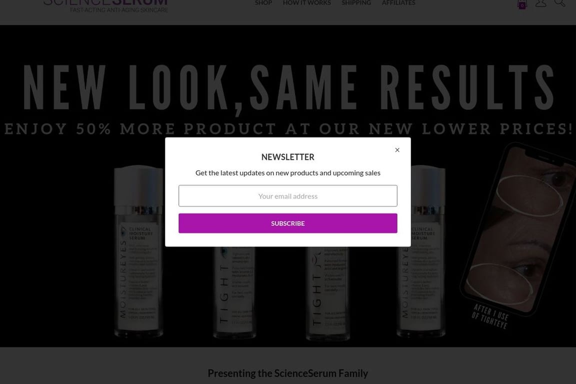ScienceSerum homepage