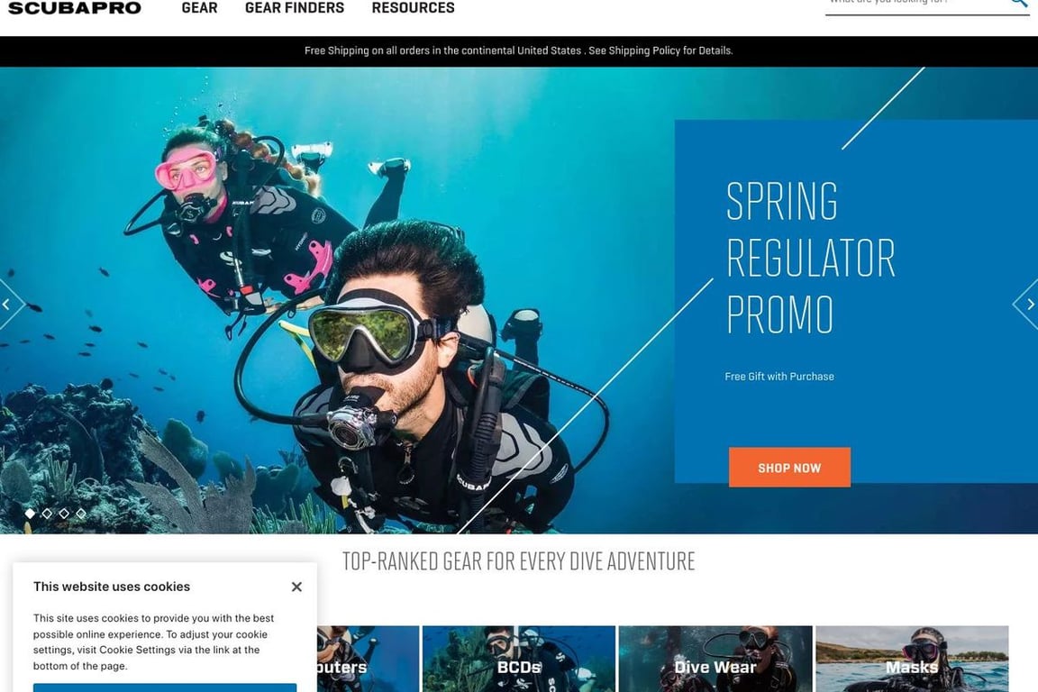 SCUBAPRO homepage
