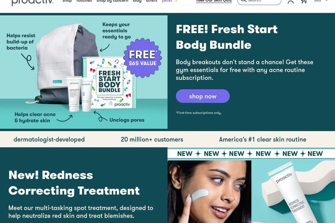Proactiv homepage