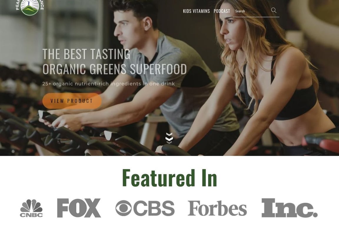 Peak Performance homepage