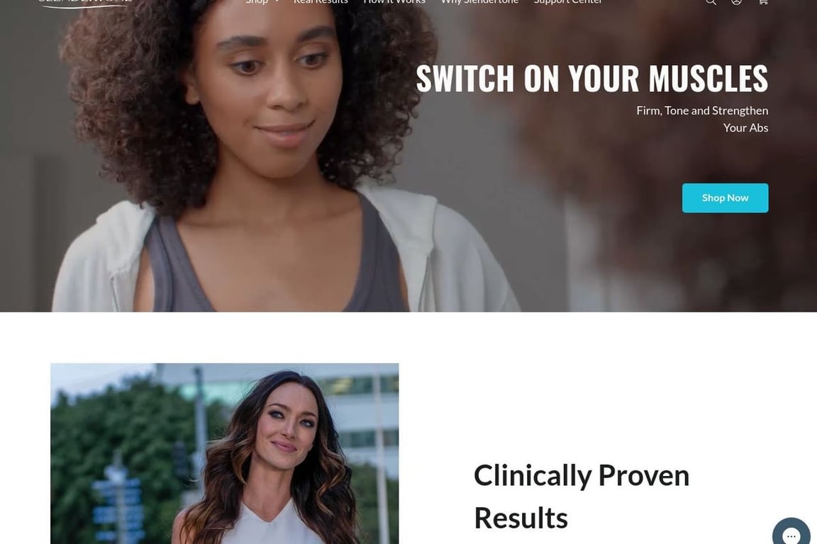 Slendertone homepage