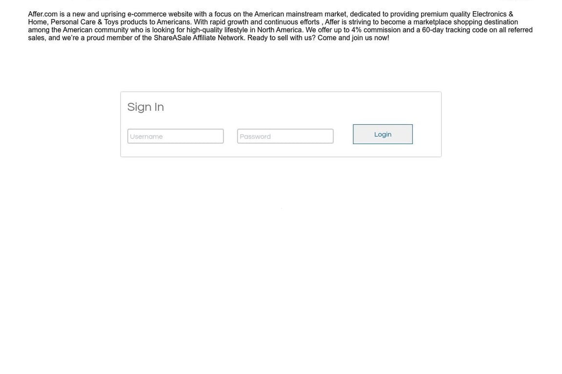 Affer affiliate program signup page