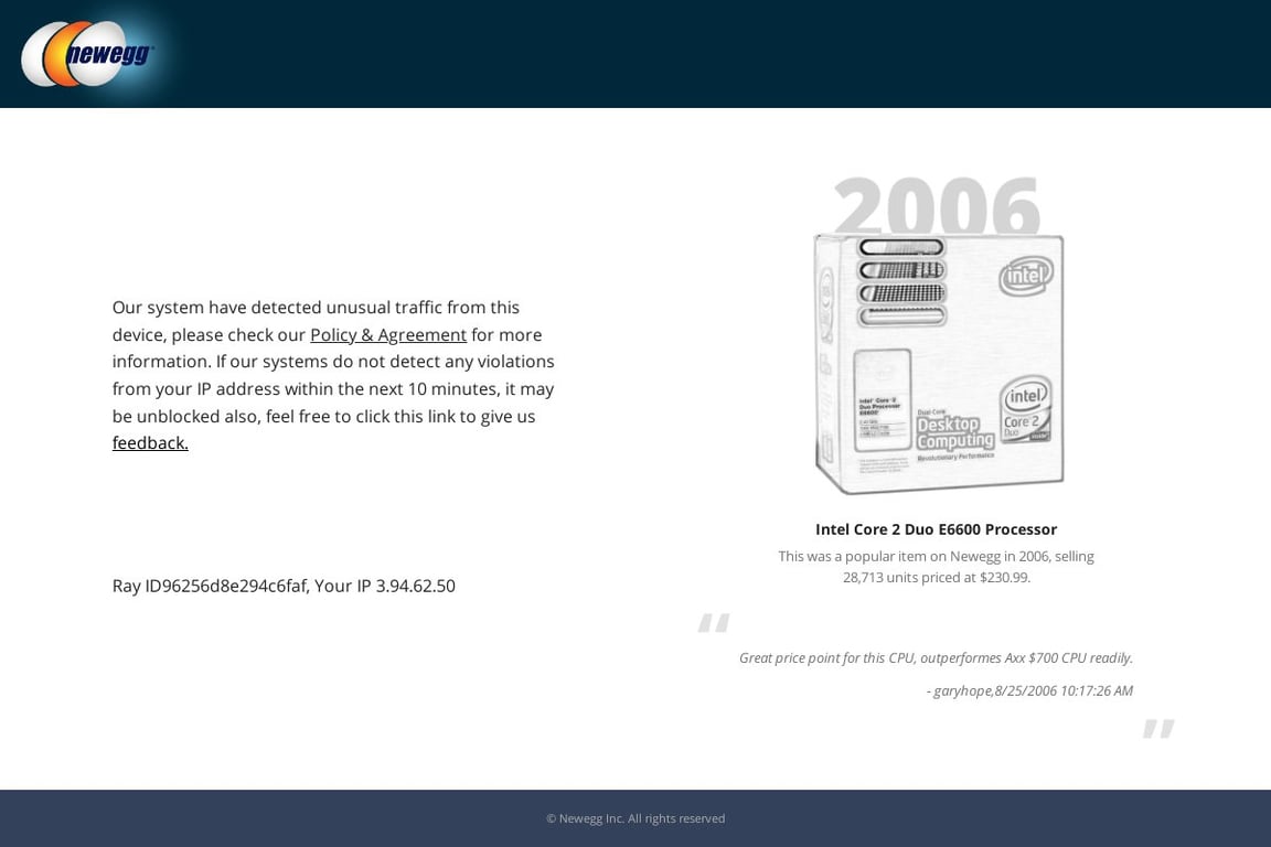 Newegg homepage