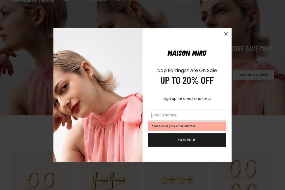 Maison Miru homepage