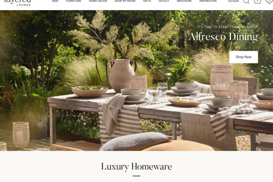 Layered Lounge homepage