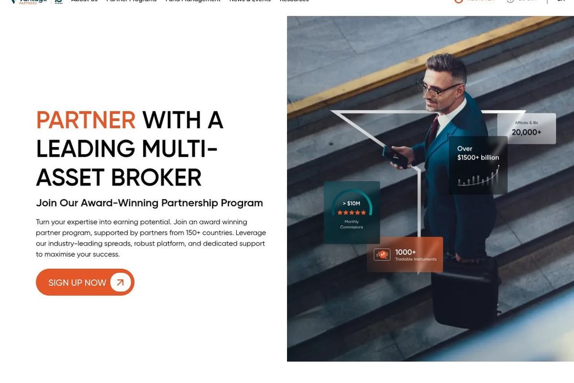 Vantage homepage