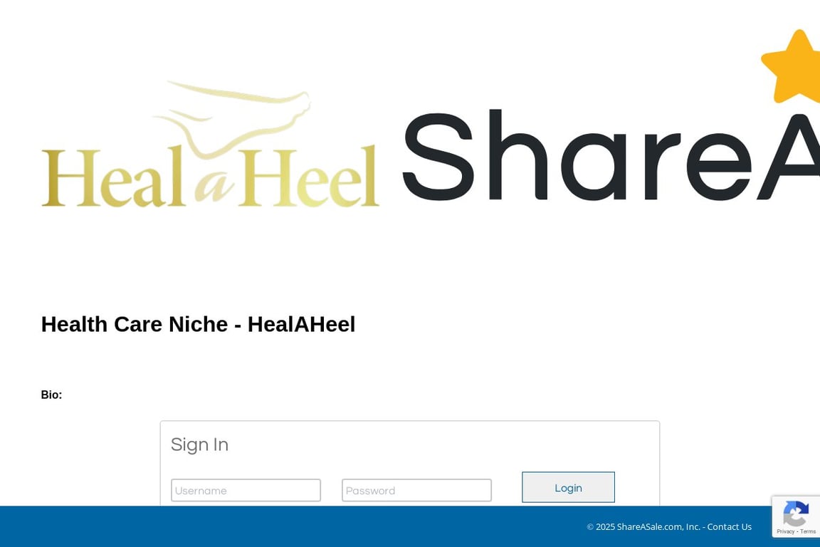 HealAHeel affiliate program signup page