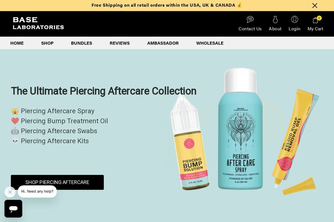 Base Laboratories homepage